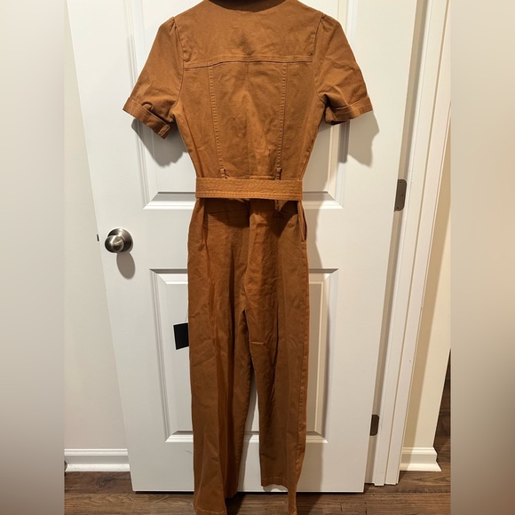 Practical Perfection Rust Brown Short Sleeve Jumpsuit - Picture 7 of 7